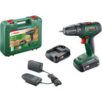 Akku-Bohrschrauber UniversalDrill 18V grün/schwarz, 2x Li-Ionen Akku 1,5Ah, Koffer, POWER FOR ALL ALLIANCE