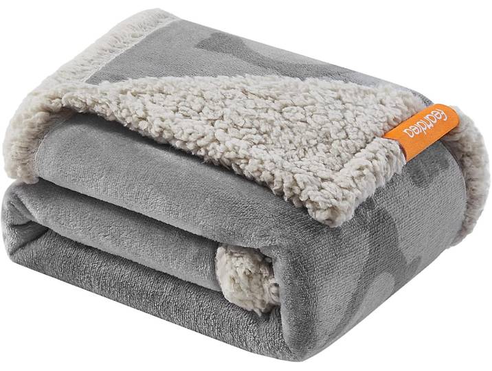 Wasserdichte Hundedecke Fleece klein 101x73cm grau waschbar