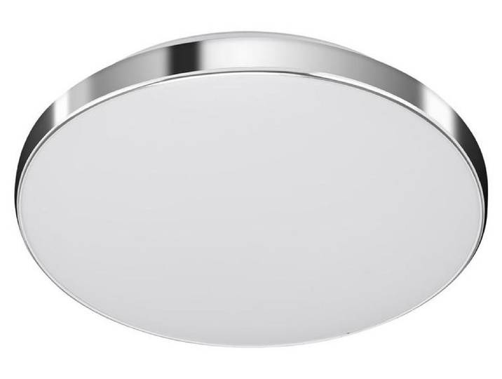 Plafonnier LED à détecteur TELEFUNKEN NEWA\, 16 W\, 1500 lm\, IP44\, blanc-chrome\, plastique-métal\, Ø 29 cm