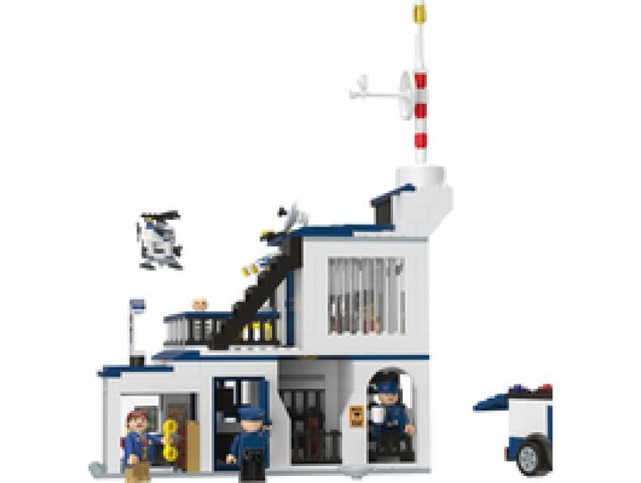 LUPILU® Set de construction bâtiment (poste de police)