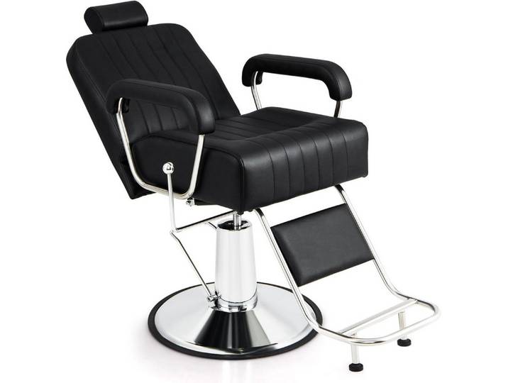 KOMFOTTEU Stuhl, Friseurstuhl Barberstuhl höhenverstellbar mit 360° Drehung