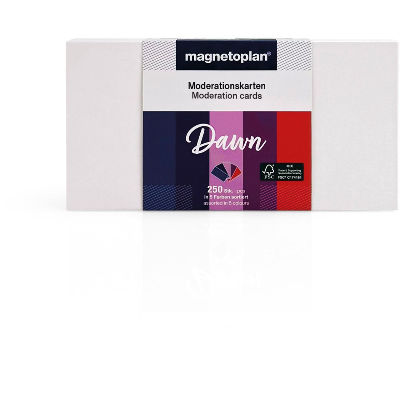 magnetoplan Moderationskarten Dawn farbsortiert 20,0 x 10,0 cm, 250 St.