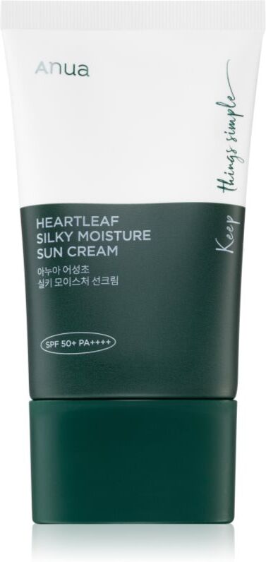 Anua Heartleaf Silky Moisture Sun Cream intense daily moisturiser SPF 50+ 50 ml