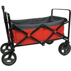 Outdoor Bollerwagen Rot/grau