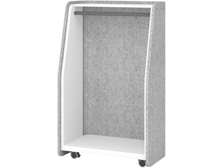 Garderobe Office weiss B 95 T 57.5 H 154 cm - Farbe: weiss/grau - Garderobe