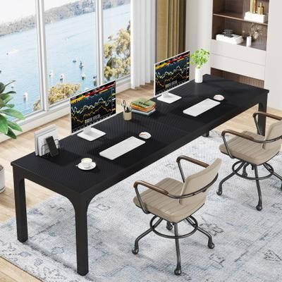 BLUEBELL 78.7 Inches Extra Long Computer Desk 2 Person Desk Large Writing Desk