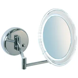 Bravat Floriana Kosmetikspiegel 413810 5x Vergrößerung, chrom, LED-Beleuchtung, wiederaufladbar