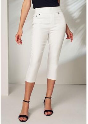 Plus Size Women's Comfort Waist Stretch Denim Capris by Jessica London in White (Size 22) Pull On Jeans Stretch Denim Jeggings