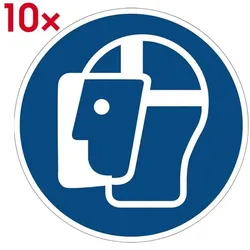 Marahrens Hinweisschild »Geschichtsschutz benutzen« Aluminium Ø 20 cm, 10 Stück grau, 20x20 cm