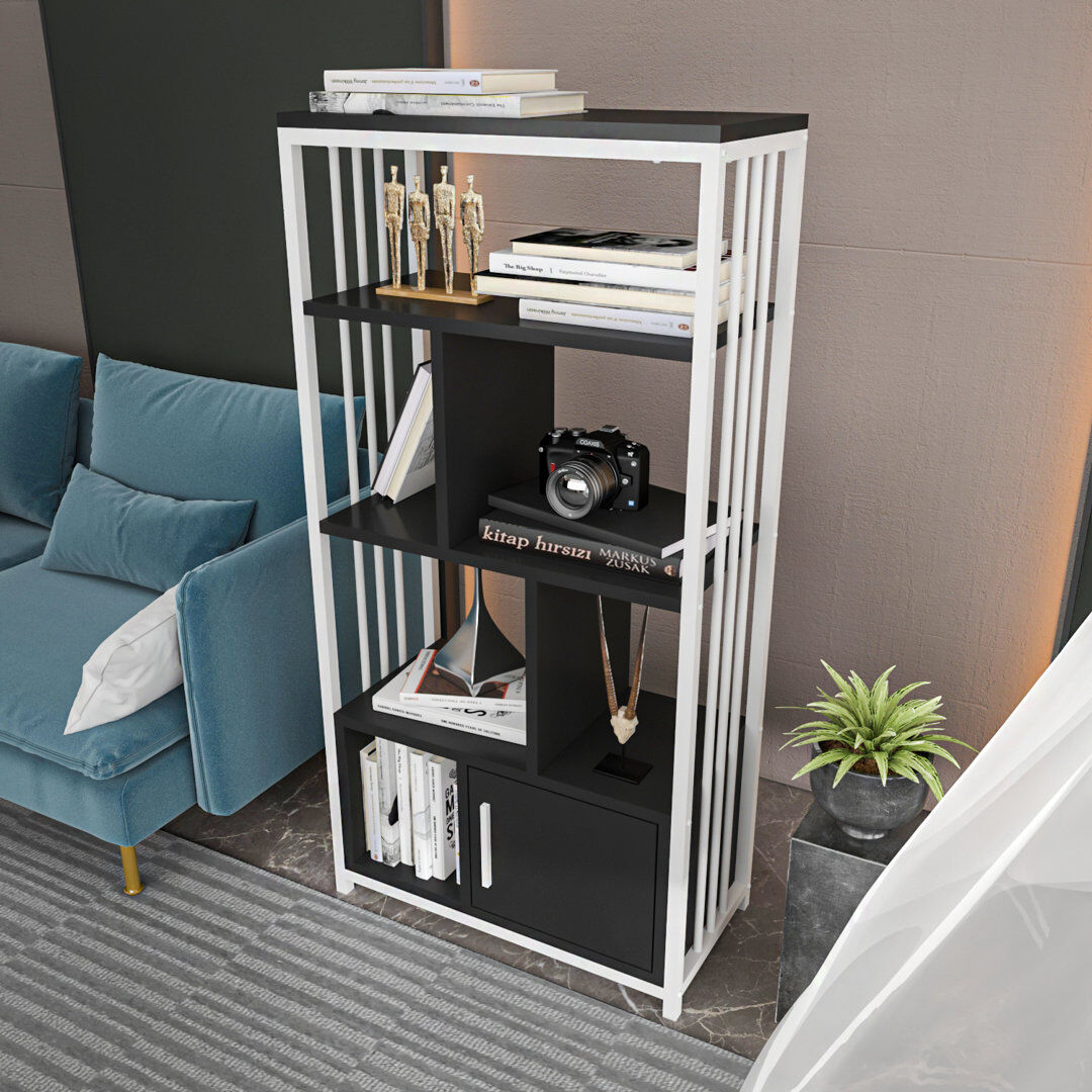 Fairmont Park Valero 120cm H x 60cm W Bookcase White/Anthracite