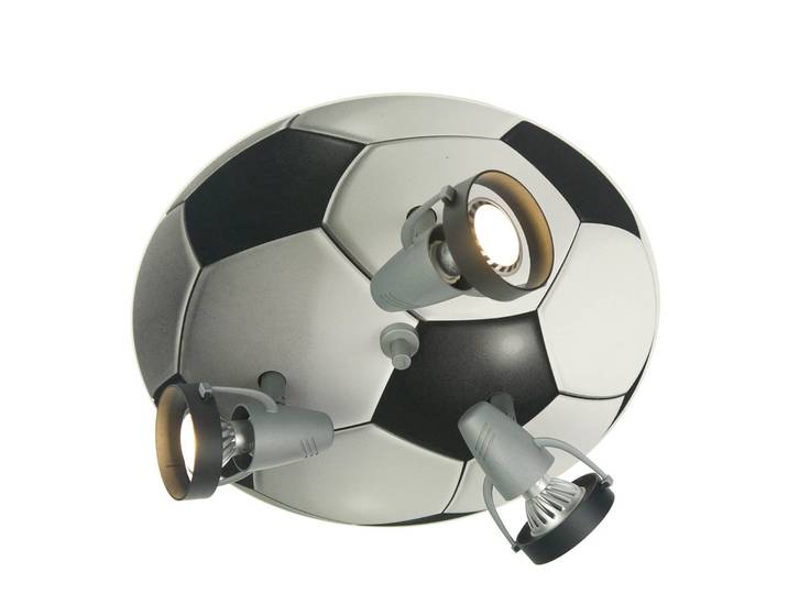 Plafondlamp FUßBALL, dimbaar, Kinderkamer, Hout, plafondlamp