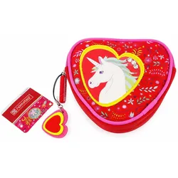 Brunnen Einhorn Etui In Herzform – Reißverschlussetui | Accessoire- & Kosmetiketui