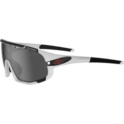 Tifosi, Unisex, Sportbrille, Optics Schlitten Sonnenbrille (Matte Weiss, Mattweiss, Ac Red, Clear, Smoke), Rot, Weiss