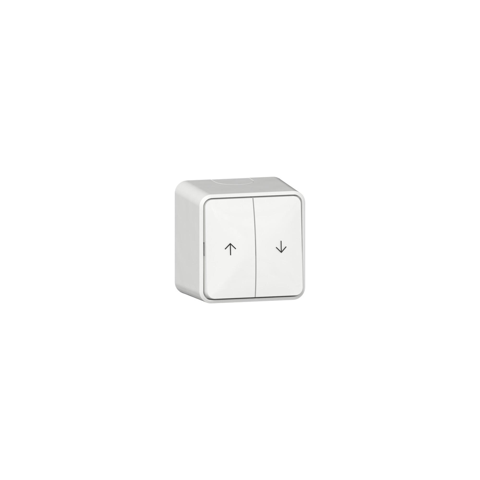 Gira Wipp-Jalousietaster 10A 250V Reinweiß Pfeile Montageplatte (315813)