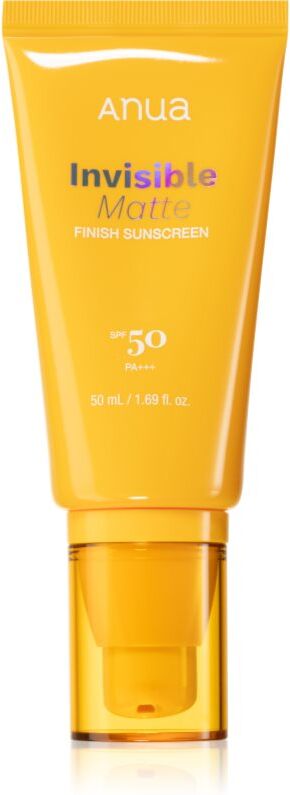 Anua Invisible Matte Finish Sunscreen crème solaire matifiante visage SPF 50 50 ml