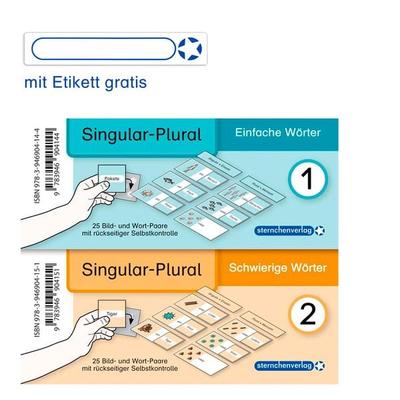 Meine Grammatikdose 1 und 2 - Singular-Plural - Einfache und schwierige Wörter, Nonbook von Sternchenverlag GmbH,Katrin Langhans, Sternchenverlag,