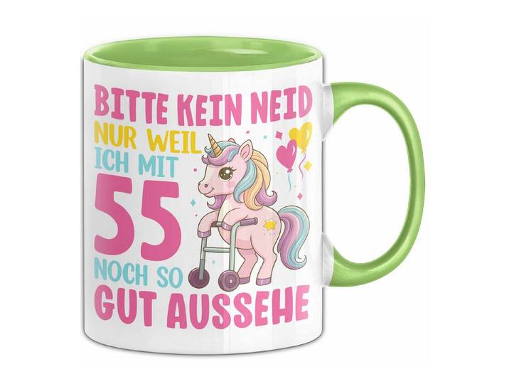 Trendation Tasse 55. Geburtstag Tasse Frauen Geschenk Bitte Nur Kein Neid Nur Weil Ic