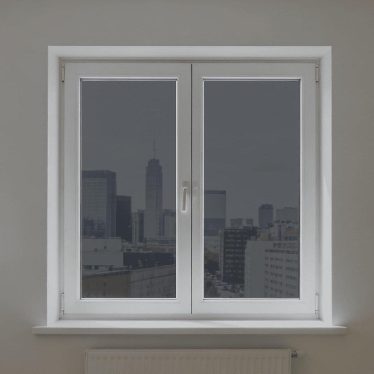 Raamfolie Inkijkbescherming Grijszilver - Spiegelende Privacy Folie - 100 x 125 cm