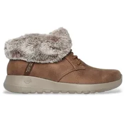 Skechers für Damen. 144803 Slip-ins On the Go Joy Cozy Charm Stiefeletten braun (39), Stoff, Wohnung, Keine, Lässig