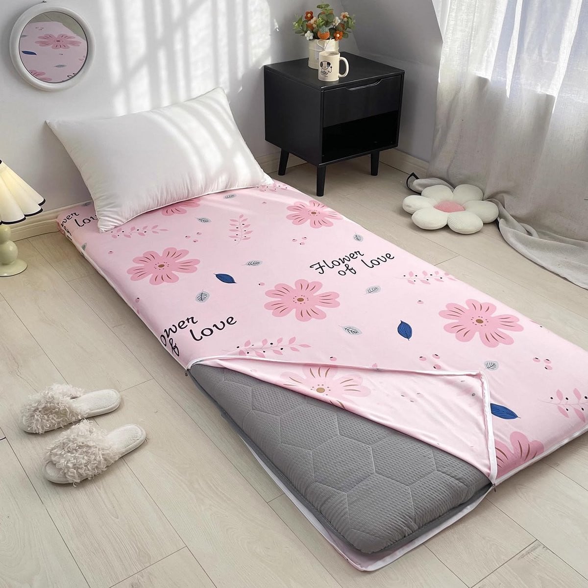 Zachte en stofdichte beschermhoes voor uw futon of vloermatras