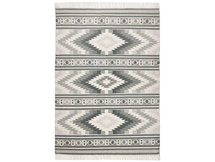Kelim Teppich aus 80% Schurwolle + 20% Baumwolle; handgearbeitet und nachhaltig Ethnostyle Flachgewebe 140 x 200 cm; Farbe: Grau Tom Tailor - Vintage