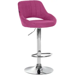 CLP Barhocker Milet Stoff chrom   Farbe: lila, Gestell Farbe: chrom