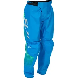 Fly Racing F-16, Textilhose Jugend - Hellblau/Neon-Gelb/Grau - 20