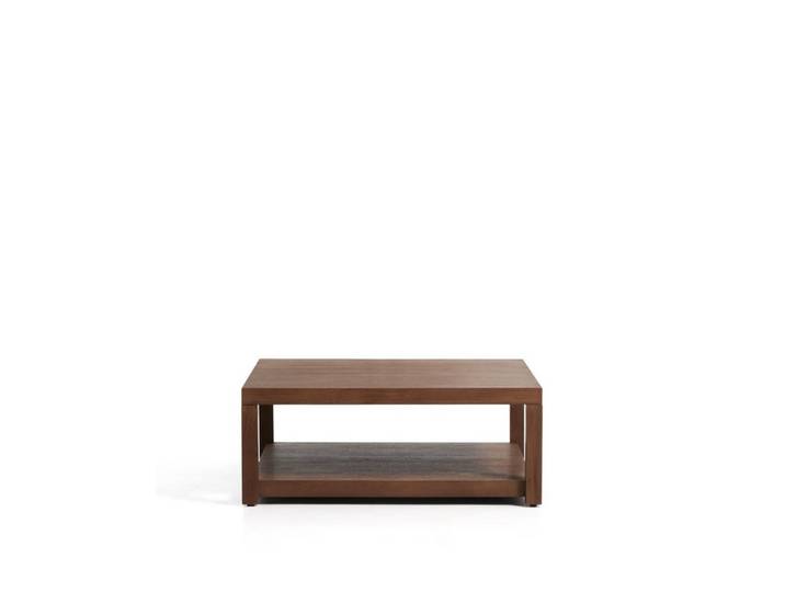 Natur24 Beistelltisch Norani Beistelltisch 90 x 90 x 36 cm MDF Akazie Akazienfurnier Natur