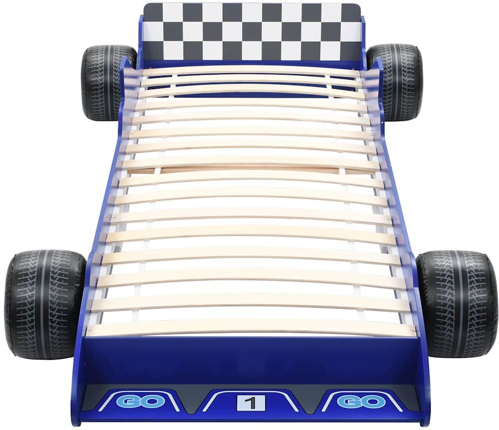 vidaXL Lit voiture de course pour enfants 90 x 200 cm Bleu
