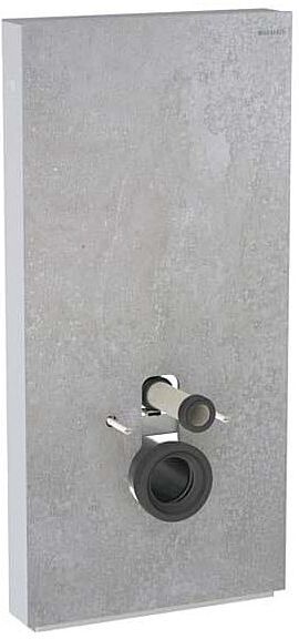 Geberit Monolith Wand-WC-Modul 131022JV5 Bauhöhe 101cm, Front betonoptik, Seite aluminium