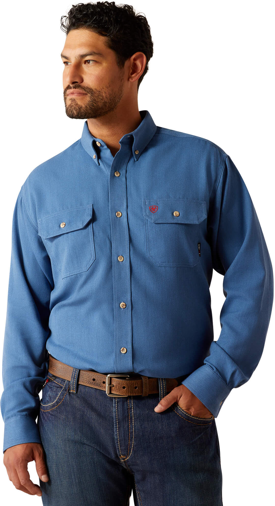 Men's Flame-Resistant Air Inherent Work Shirt in Medium Blue by Ariat