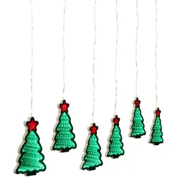 Luca Lighting LED Gardine Weihnachtsbaum - grün|rot