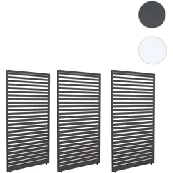 3er-Set Aluminium Paneele für Pergola HWC-L46, Terrassenüberdachung, Lamellenpaneel Modul, 204x271cm ~ anthrazit