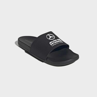 Badesandale ADIDAS PERFORMANCE "ADILETTE COMFORT MER BADESCHLAPPEN", Damen, Gr. 40,5, schwarz-weiß (core schwarz, core schwarz, ftwr weiß), Synthetik, Schuhe, Mercedes AMG Motorsport
