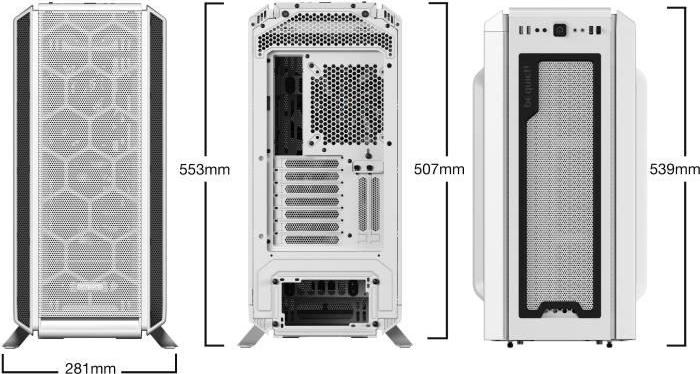 PC Gehäuse Be Quiet! Silent Base 802 Window, Weiß, Midi-Tower, 3x Pure Wings 2 140mm Lüfter, Geräuscharm, Umkehrbares Mainboard-Layout