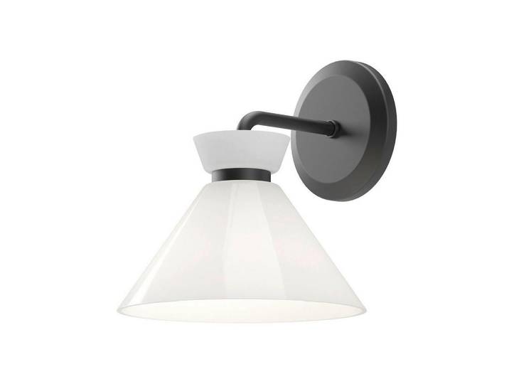 Elstead Lighting Wandleuchte, Schwarz, Metall, Glas, 20.3x22.2 cm, RoHS, CE, Lampen & Leuchten, Innenbeleuchtung, Wandlampe, Wandlampen