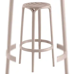 Grosfillex 4er-Set Barhocker CANNES HAVANE