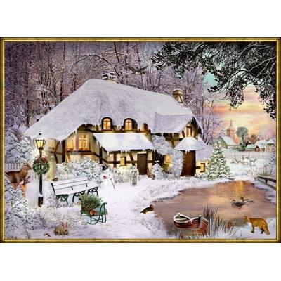 A4-Wand-Adventskalender – Winterliches Cottage