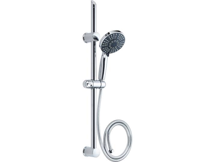 SCHÜTTE Duschset ADRIA, Duschkopf mit Schlauch und Halterung, Handbrause mit 5 Funktionen, Duschbrause, Dusche Chrom