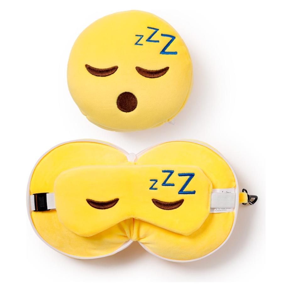 Puckator Relaxeazzz Plüsch schläfriger Kopf Round Travel Pillow & Eye Mask (23700023)