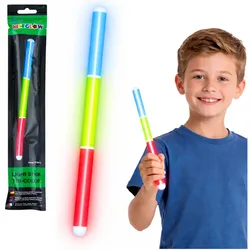 Dreifarbiger fluoreszierender Leuchtstab, im Dunkeln leuchtend, Neonstab, 31,5 cm