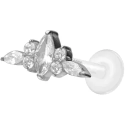 PTFE Labret mit Innengewinde + Titan-Aufsatz DESIGN