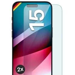 moex Klares Panzerglas für iPhone 15 – passgenaue 9H Schutzfolie für zuverlässigen Displayschutz – ShockProtect Klar