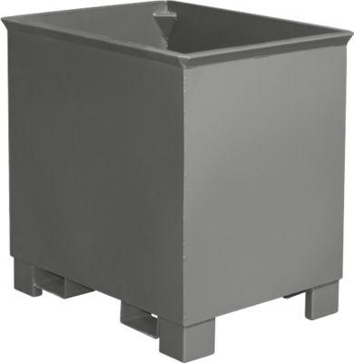 Behälter für Routenzüge Typ C 30, für Feststoffe, 3-fach stapelbar, Inhalt 0,3 m³, bis 500 kg, mausgrau RAL 7005