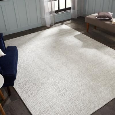 KALATY Handmade Mosaic Hand-loomed Solid Color Area Rug