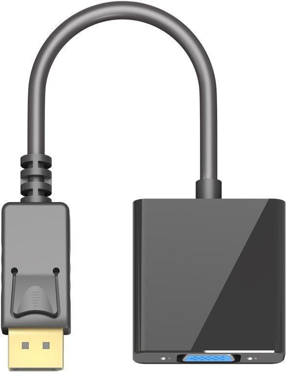 Goobay DisplayPort naar VGA adapter - DisplayPort mannelijk naar VGA vrouwelijk - 0,15 m - Zwart