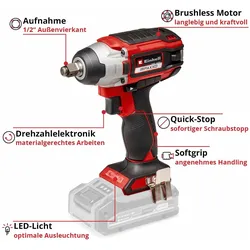 Einhell, Bohrmaschine + Akkuschrauber, Akku-Schlagschrauber IMPAXXO 18/230 Kit (1x 4,0 Ah) (Schlagschrauber)