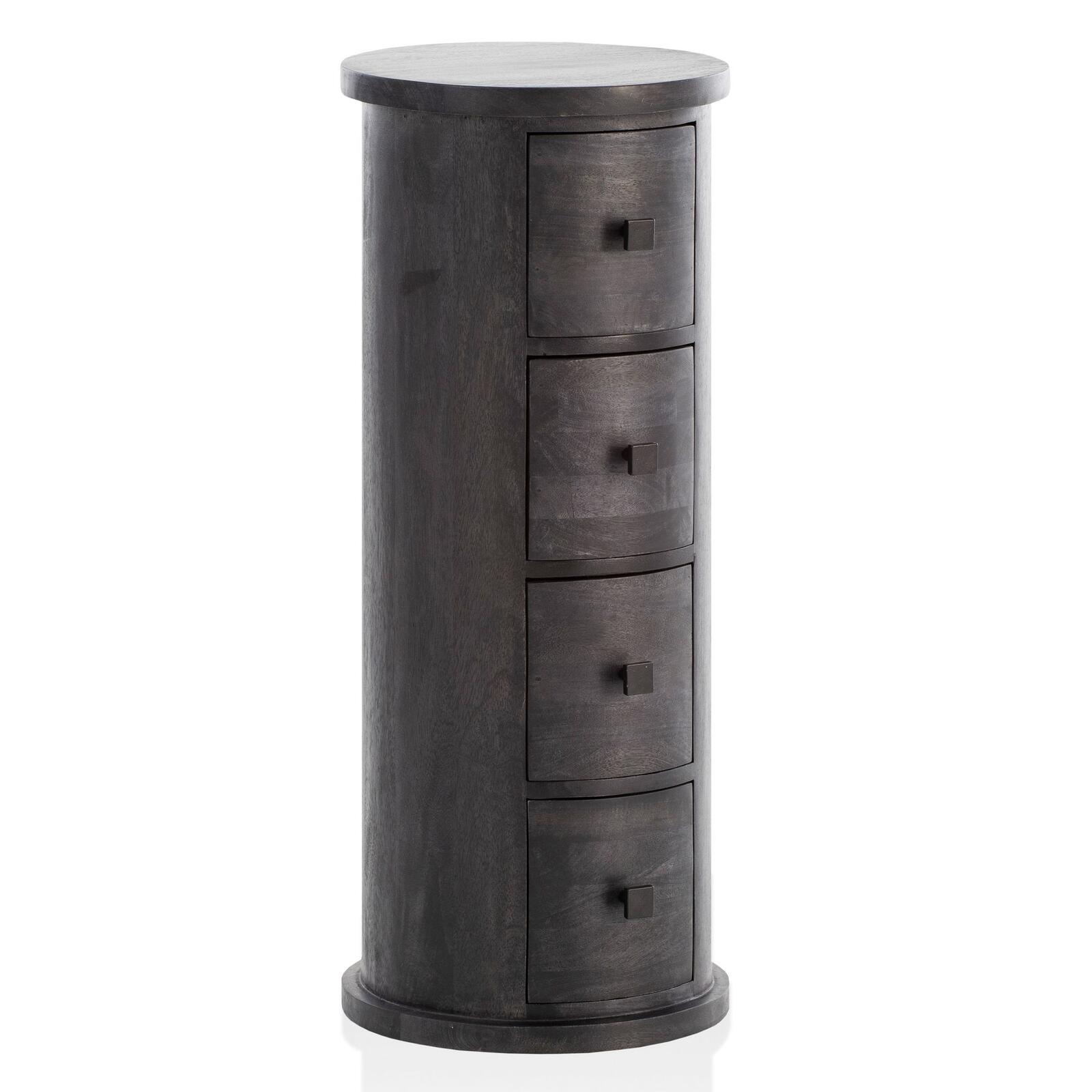 WOHNLING WL6.842 Design Sideboard Schwarz 34 cm x 34 cm x 85 cm