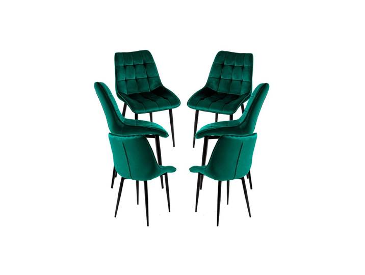 6er Set Cade Samt Stühle - Vert