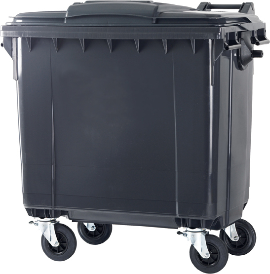 Container 770 Liter flachem Deckel - Grau